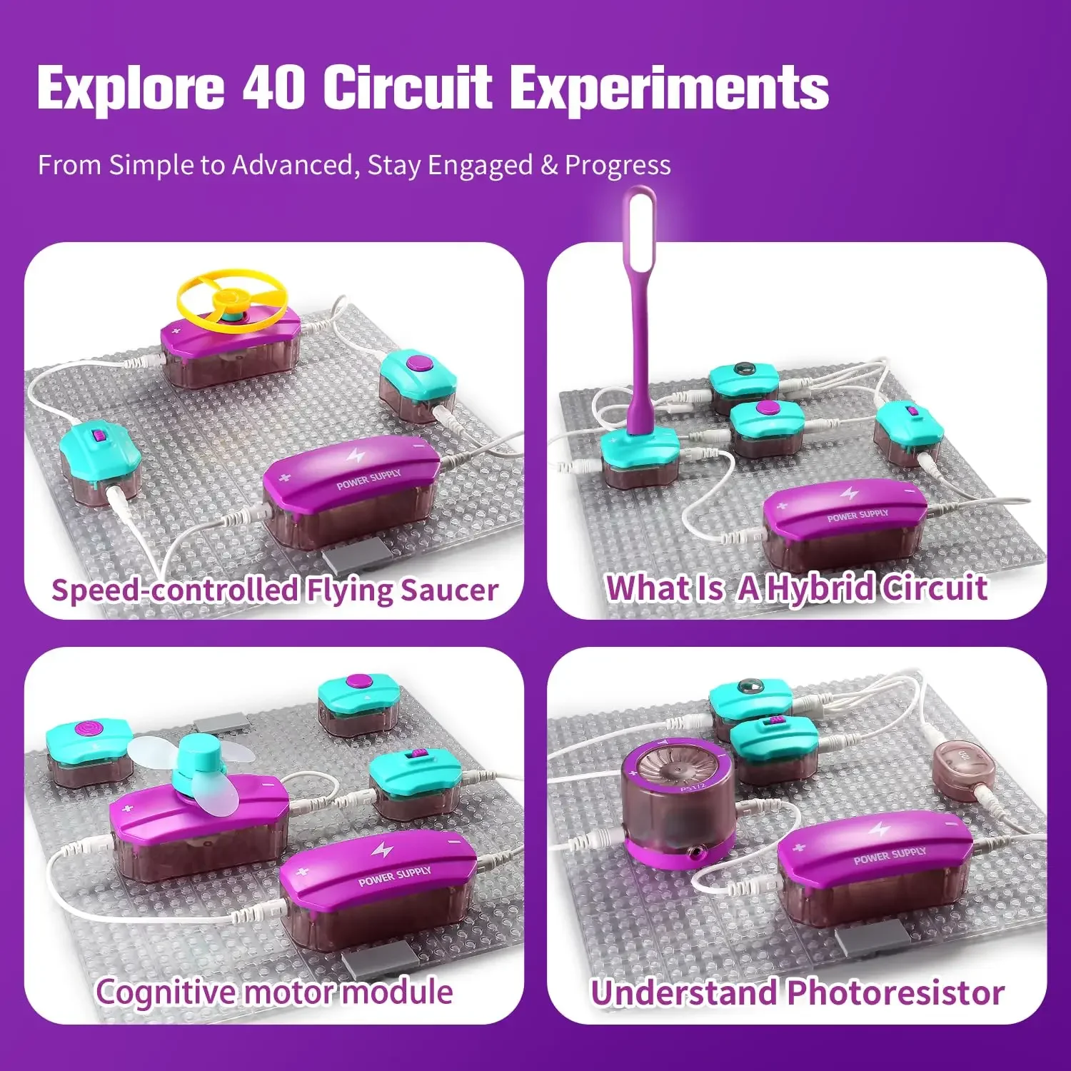 Zestaw fizyki obwodu STEM dla dzieci Zestaw eksperymentów naukowych edukacyjnych Nauka praktyczna zabawki inżynieryjne dla dzieci Prezenty urodzinowe