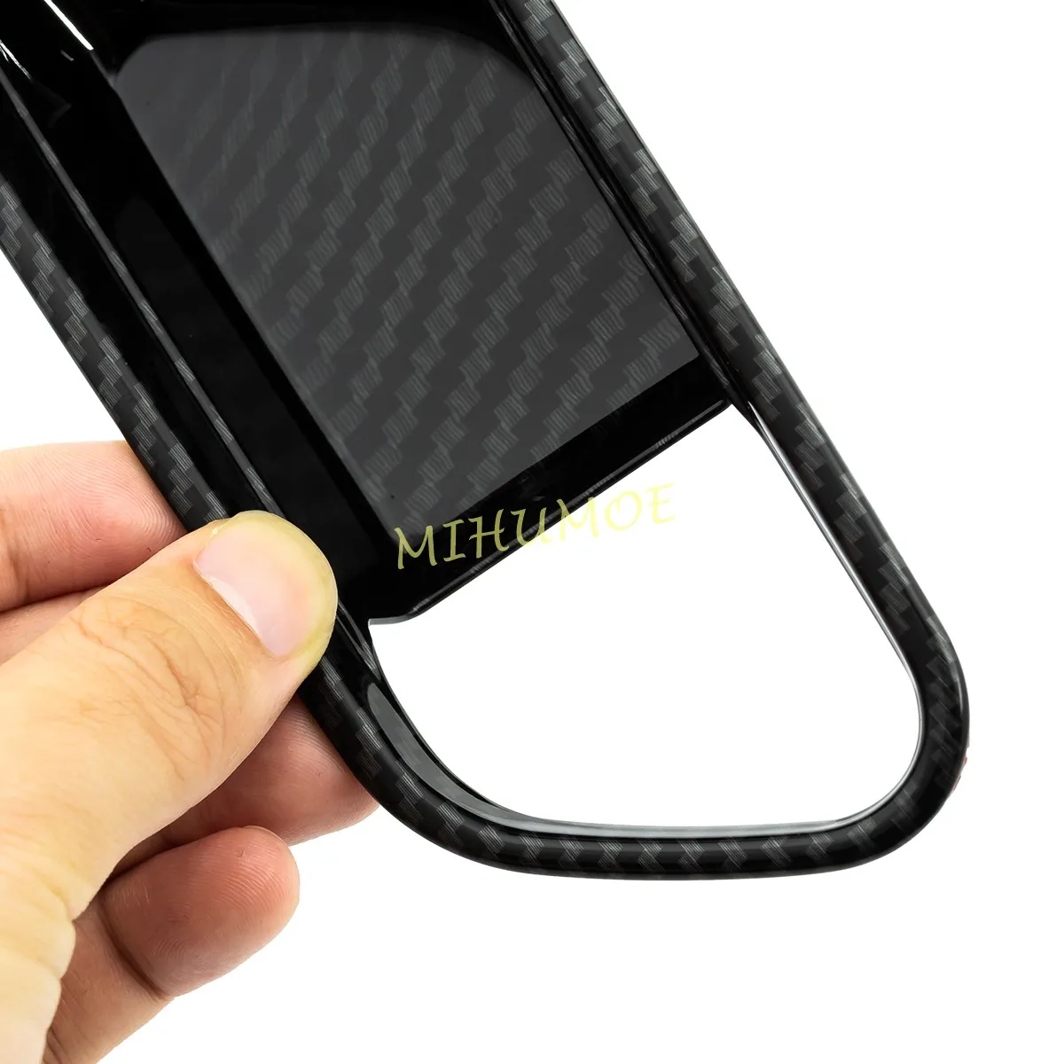 ألياف الكربون مقبض الباب الداخلي للسيارة يحيط غطاء طقم الكسوة ل 2025-2026 نيسان ركلات #4