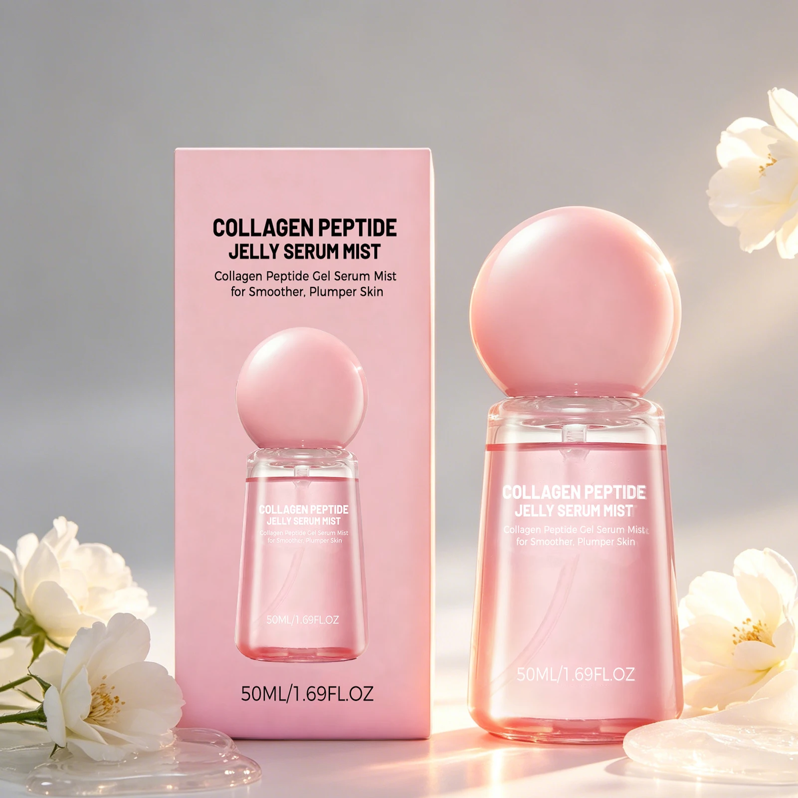 

Collagen Peptides Jelly Serum Mist Brighten Skin Tone Smooth Dry Lines Hydrating Face Reduce Roughness Tighten Pores Face Spray