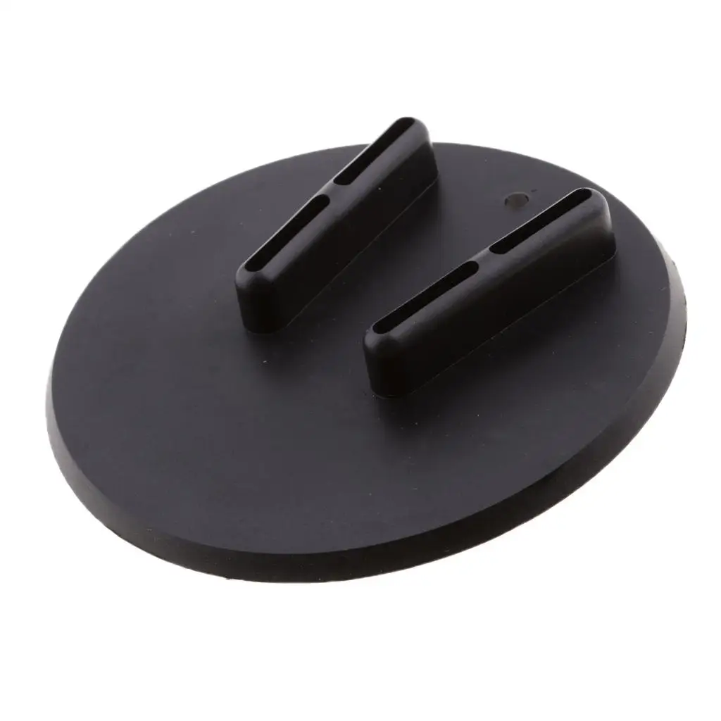 Black Motorcycle Bike Kickstand Jiffy Stand Coaster Pad Puck For