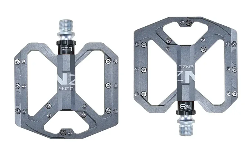 ENZO شقة القدم خفيفة دواسات الدراجة الجبلية MTB CNC سبائك الألومنيوم مختومة 3 تحمل المضادة للانزلاق دراجة الدواسات دراجة أجزاء