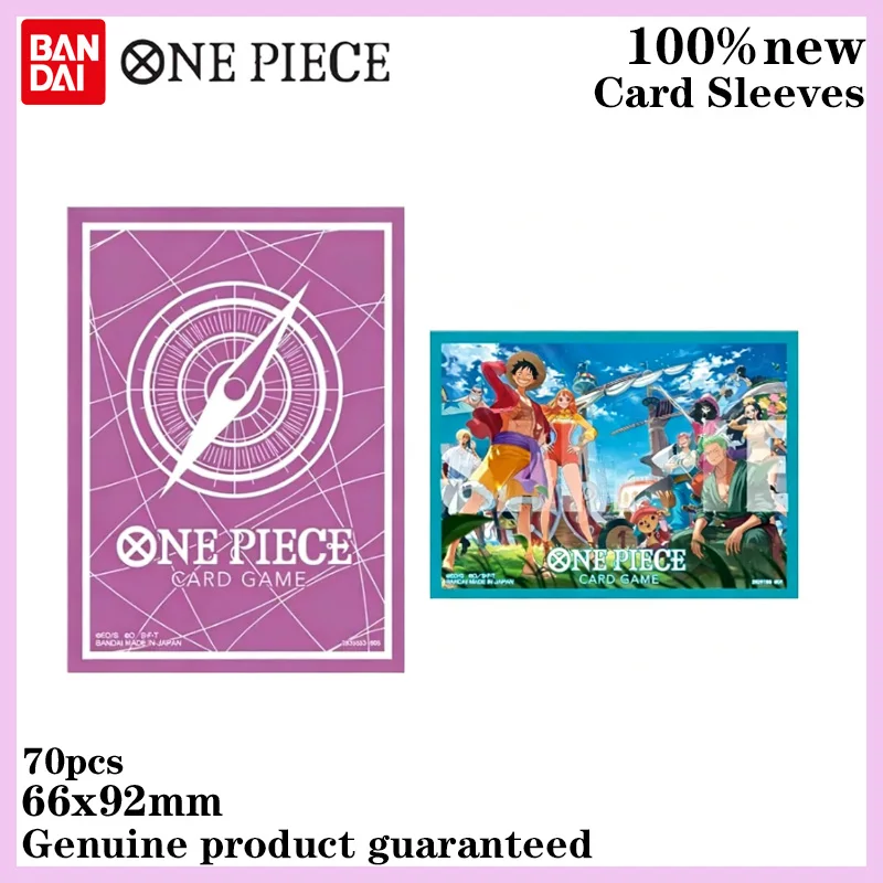 70pcs Bandai One Piece Card Game Sleeves Luffy Tournament 2025-26 Championship Prize KV Limited and Pink Purple Pointer TCG Gift