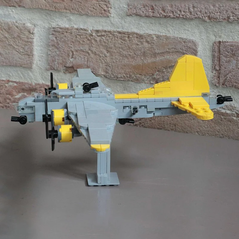 Yellow Tail Transport Plane Model MOC Building Bricks War Equipment Modular Technology Gifts Holiday Assemble Children Toys Suit