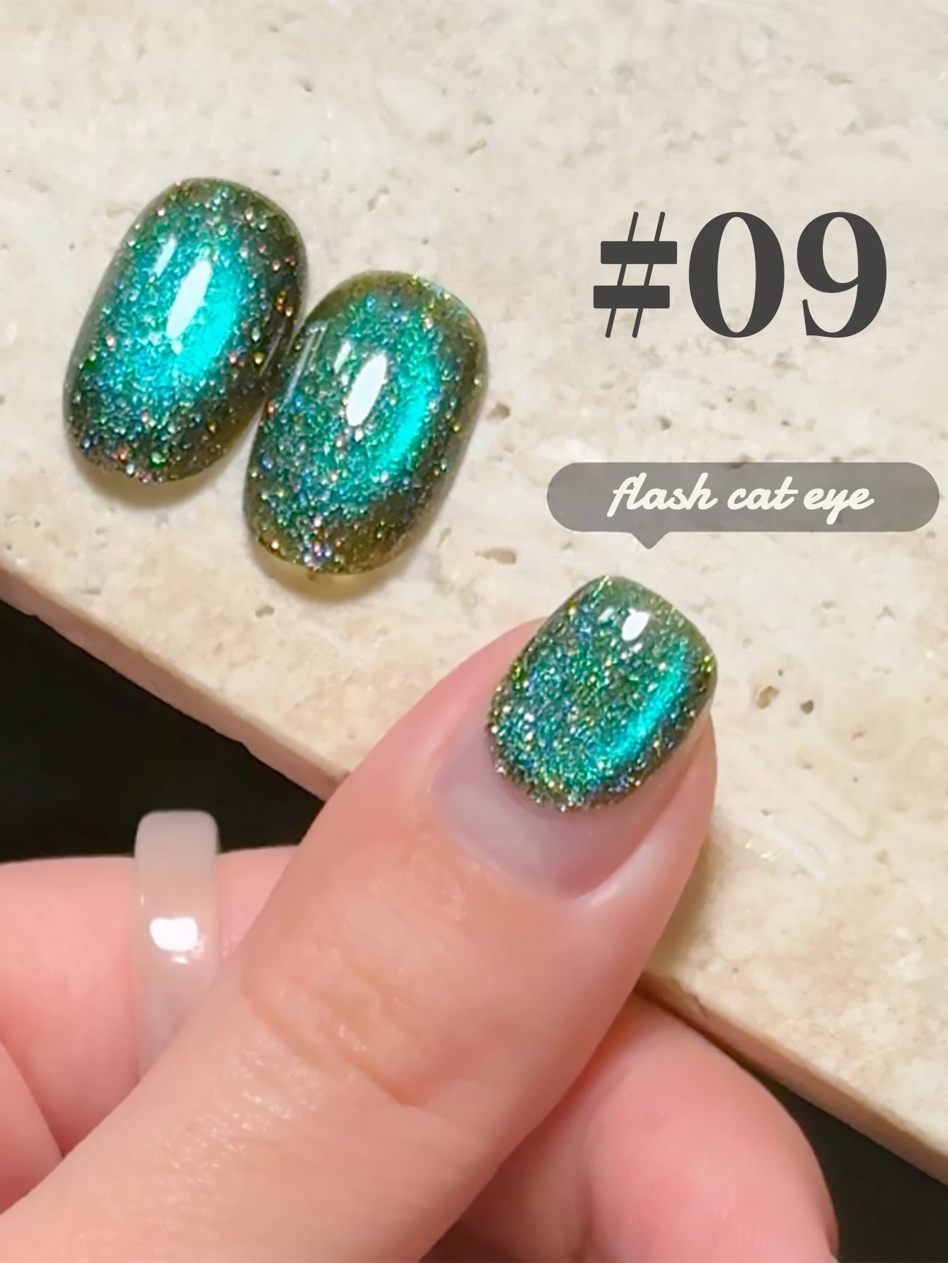 1-10개 TC 골든 가을 플래시 브로큰 다이아몬드 캣아이 젤 네일 폴리쉬 손끝 반짝임 에메랄드 브로큰 다이아몬드 캣아이 네일 아트