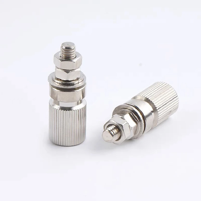 Pure Copper Terminal M5 * 33 4mm Hole Banana Socket 5mm All Metal Grounding Post