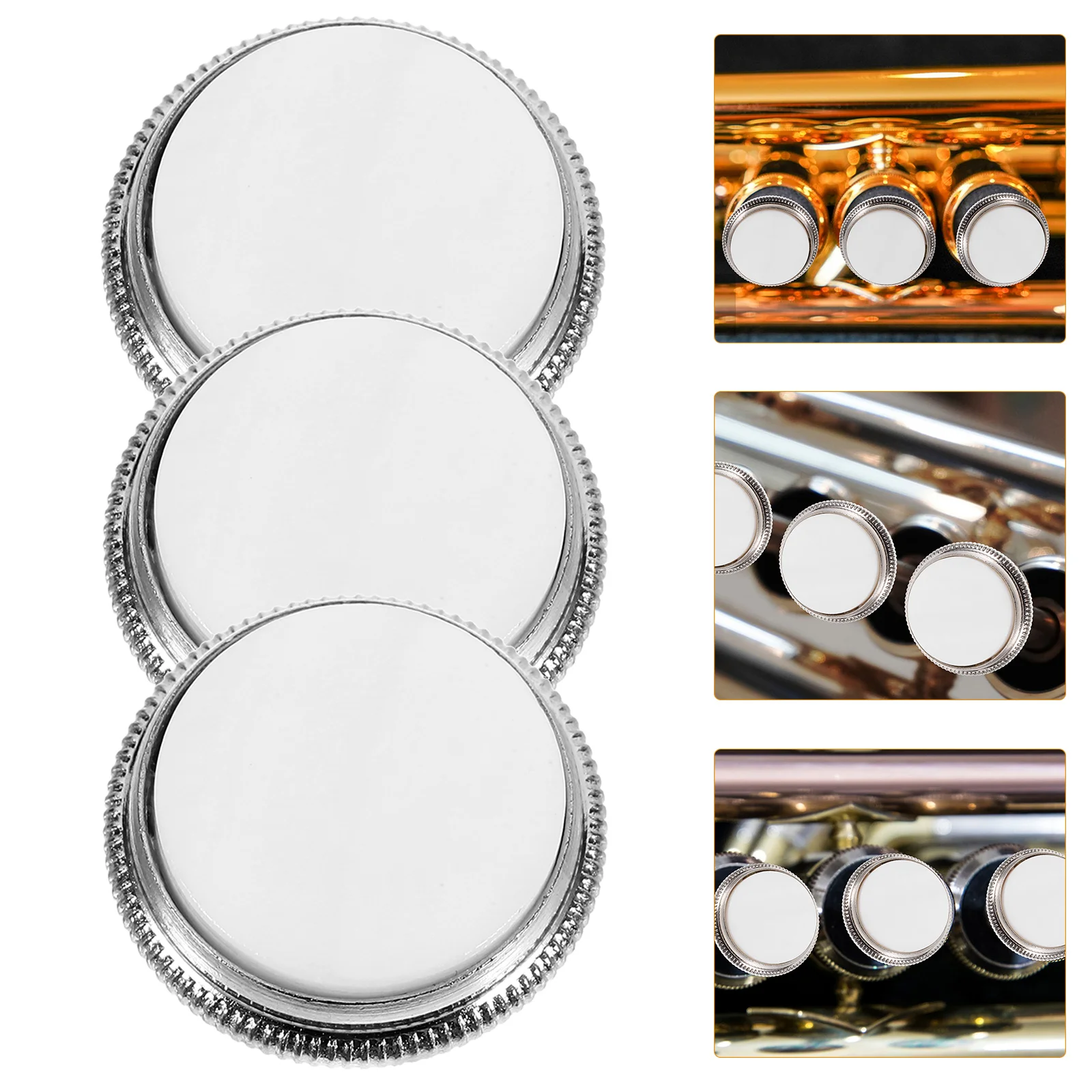 

3pcs Compact Trumpet Valve Caps Finger Buttons for Replacement Fit Models Zinc Alloy Musical Instruments Accessories