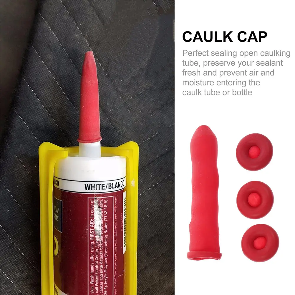 

20pcs Glass Caulk Saver Cap For Sealing Open Caulking Tube Latex Glue Bottle Reusable Protective Cover Preserving Sealant