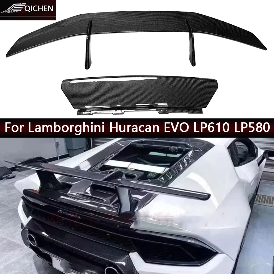 

For Lamborghini Huracan EVO LP610 LP580 610 580 Carbon Fiber Tail fins Rear Spoiler Duckbill Car Wing Car Accessories body kit