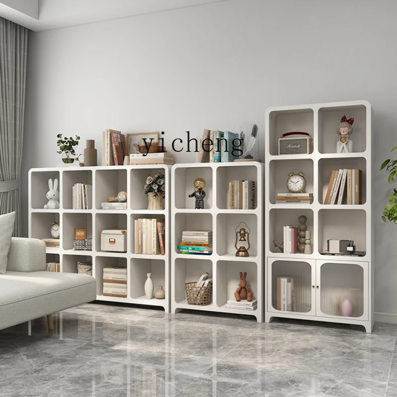 

ZC Free Combination Grid Cabinet Bookcase Kindergarten Storage Cabinet Living Room Side Cabinet