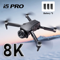 i5PRO Drone 8K HD Dual Camera 3 Battery Profesional Aerial Brushless Motor Optical Flow Hover GPS Avoidance Four-Axis Drone