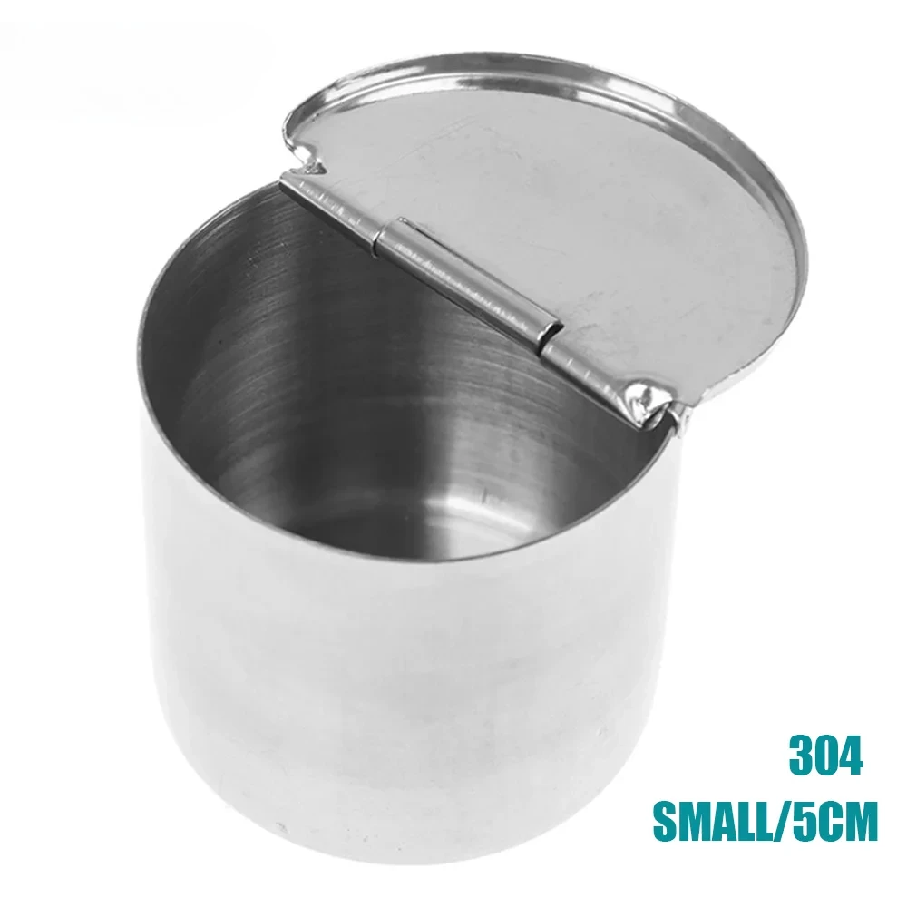 5PCS Tank Stainless Steel  Cotton Tank Alcohol Disinfection Jar Container Storage Supplies Best Tools s