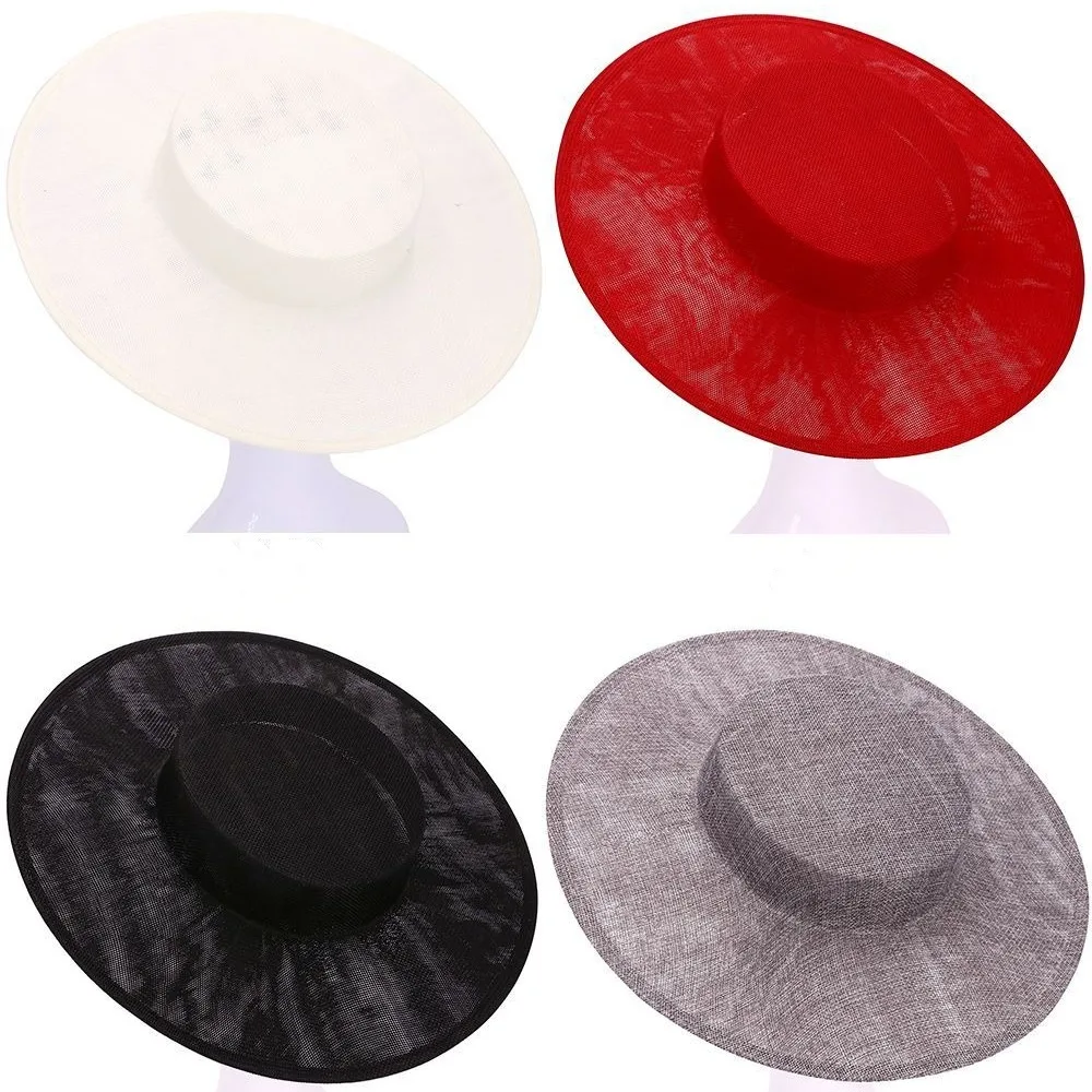 Elegant DIY Hat Fascinator Base Plain Color Headwear Banquets Hats Multiple Colors Big Top Hats Cocktail