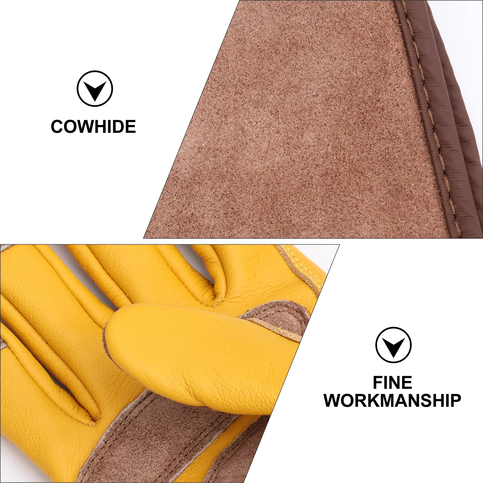 Long Protective Garden Gloves Cut Resistant Heat Resistant Work Gloves for Gardening Beekeeping Yellow 1 Pair