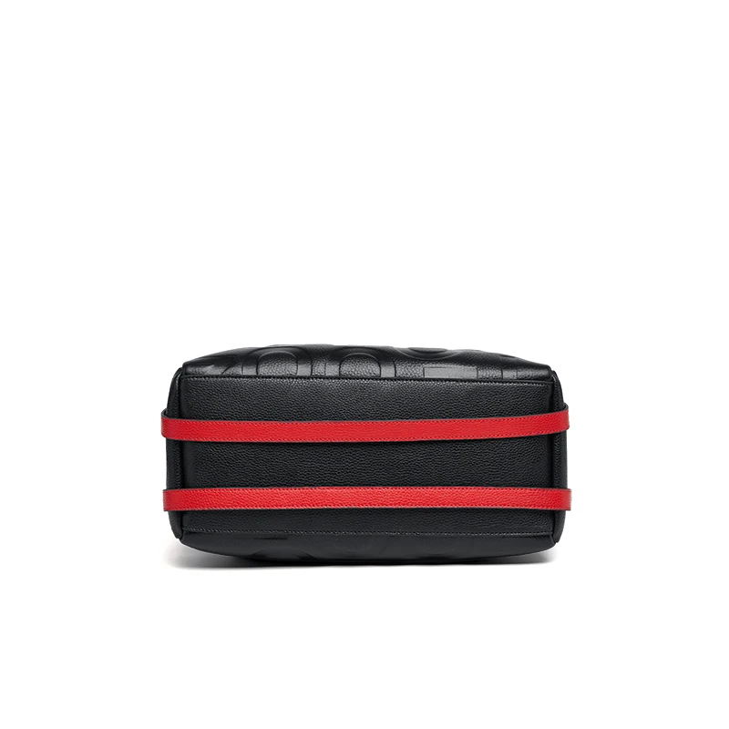 ZOOLER جديد الطبقة الأولى حقيبة يد من جلد البقر اليدوية حقيبة كتف مفردة المرأة رسالة سوداء تنقش محفظة عالية الجودة # yc571