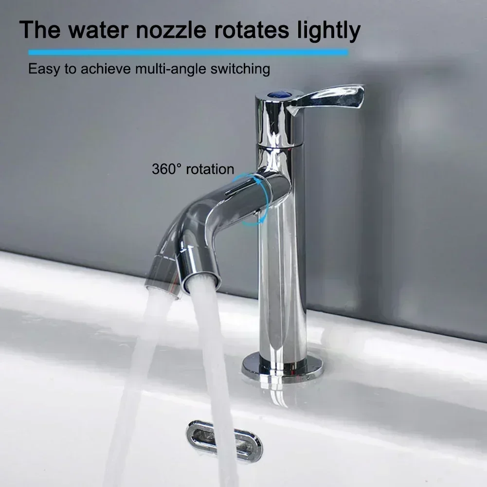 

Basin Faucet Single Cold Basin Faucet Deck Mounted Bathroom Wash Basin Tap Home Improvement Stainless Steel Cold Water Tap ﻿