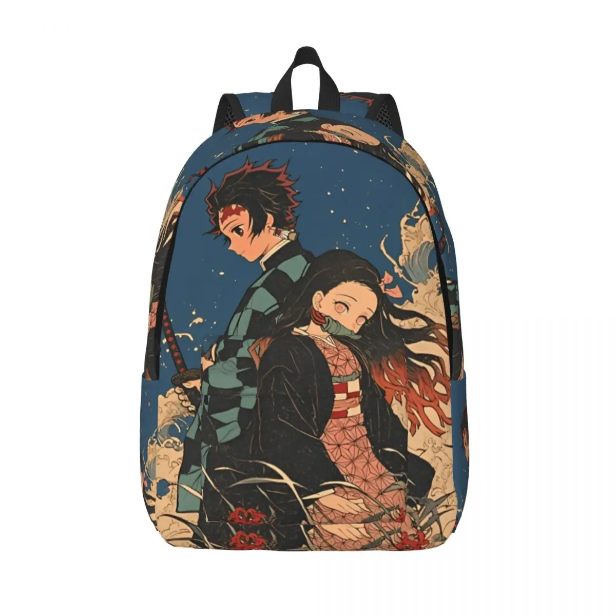 

Slayers Manga Kimetsu No Yaiba Fashion Backpack Outdoor Student Work Daypack for Men Women College Canvas Bags