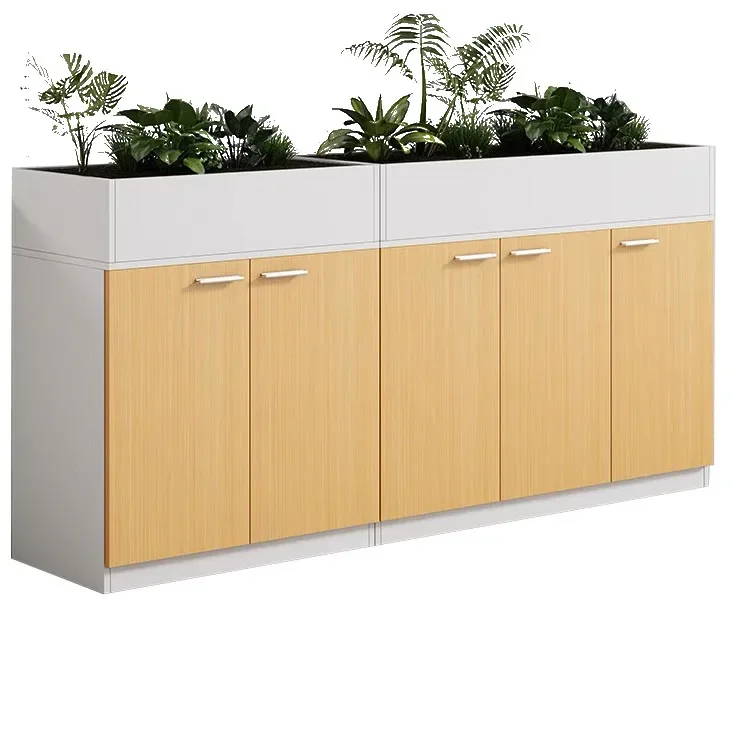 2026 Office Storage Against Wall Organizer File Cabinet Partition Wooden Storage Low Cabinet