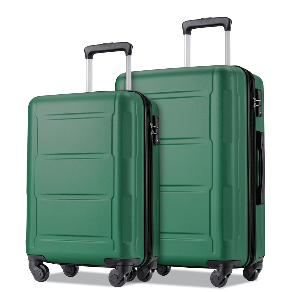 Expanable Spinner Wheel 2 Piece Luggage Set ABS Lightweight Suitcase with TSA Lock 20inch+24inch Digit Lock Luggage