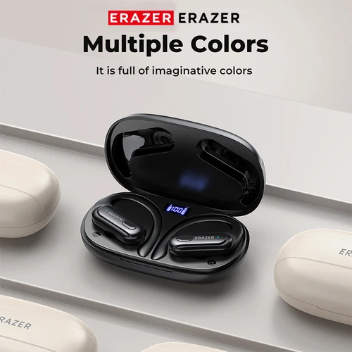 Imagen 2 del producto Auriculares XT60 Bluetooth 5,3, auriculares inalámbricos verdaderos, Control de botón, ganchos para las orejas con reducción de ruido, resistentes al agua con micrófono