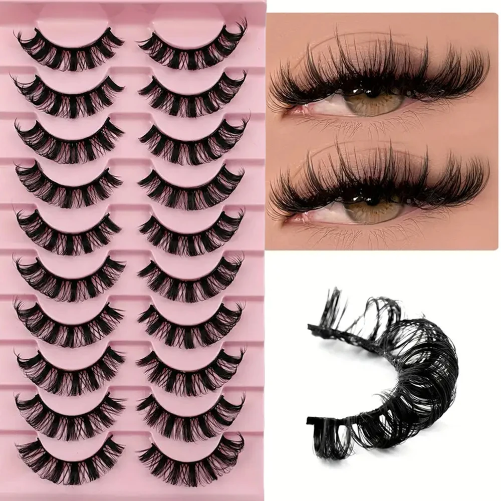 10 Paar super lockige und flauschige russische falsche Wimpern, geeignet für die tägliche Wimpernverlängerung, um Ihr Aussehen zu verbessern