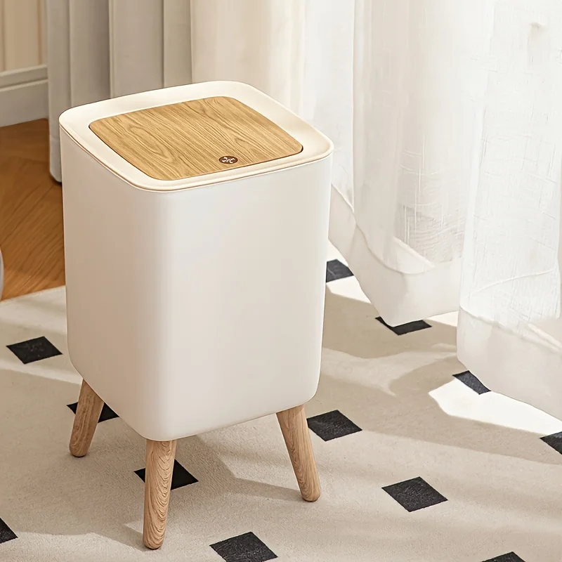 Extra Large Capacity Kitchen Trash Can - Odor-Sealing, Leak-Proof, and Easy-to-Clean Design with Elegant High-Foot Pedal for