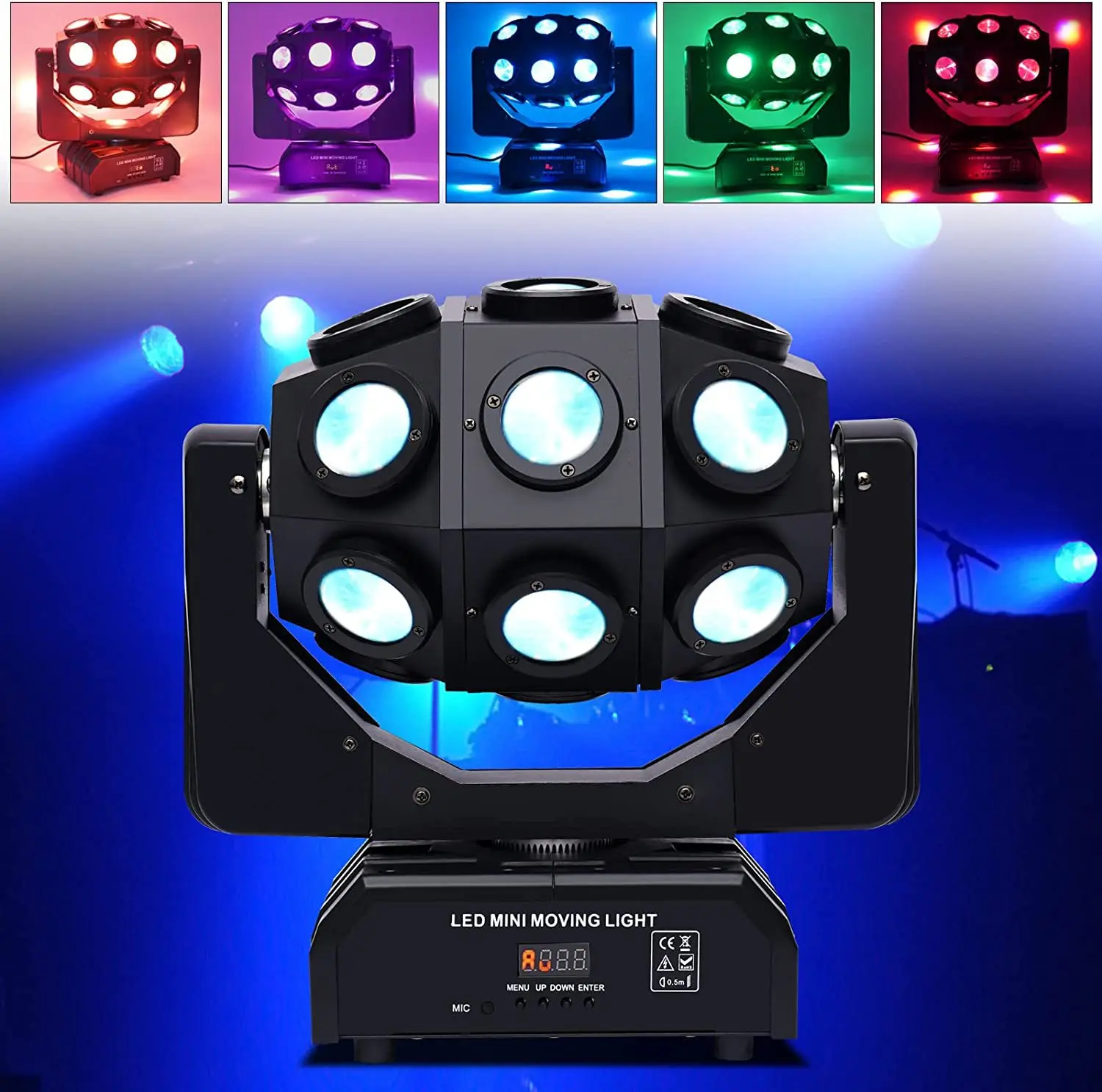 LED Bee Eye Moving Head Light 18X12W RGBW 4in1 Professional Stage Light Whirlwind Par DJ Beam Wash Effect Light Birthday Dance