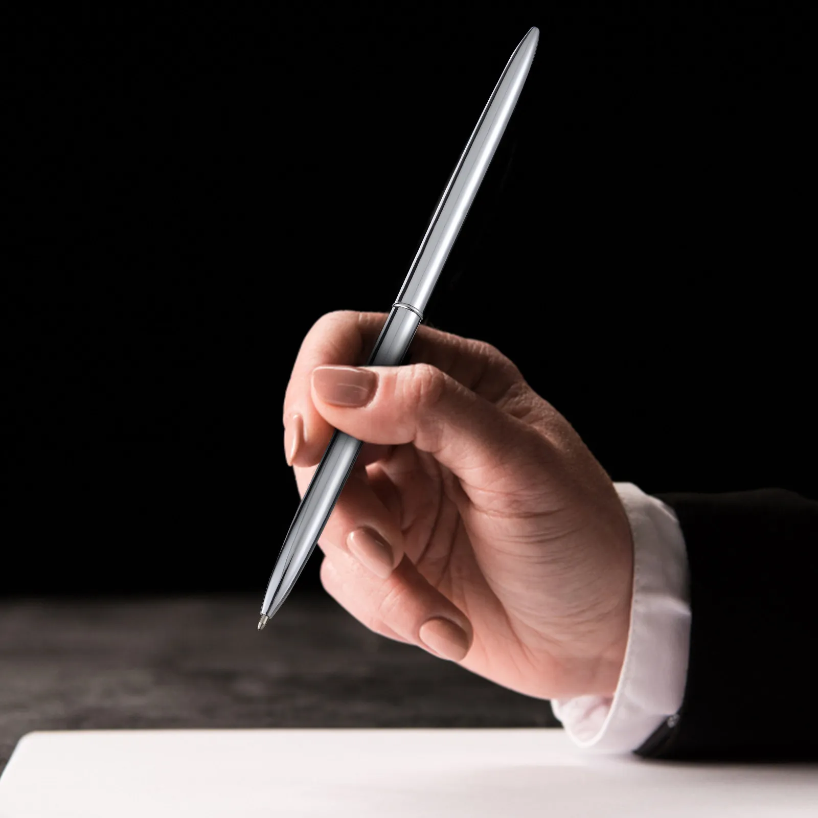 

6Pcs Ballpoint Pen Set Simple Stylish Metal Pens for Office School Study Writing Supplies Daily Use Ergonomic Portable Writing