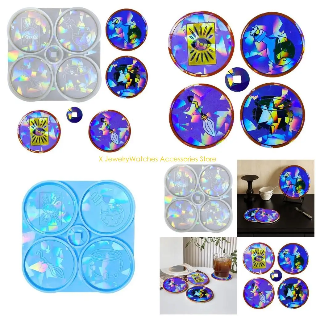 

31KD Potion Mold Soft Silicone Molds Mat Cup Tray Resin Mould DIY Jewelry Making Mold for Home Decorations
