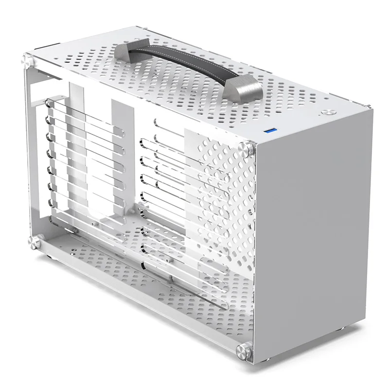 Pccooler I100 Mini ITX PC Gaming Case Aluminum Suitcase Style Chassis Supports I7 11700 RTX3080 PSU HTPC Portable Computer Case