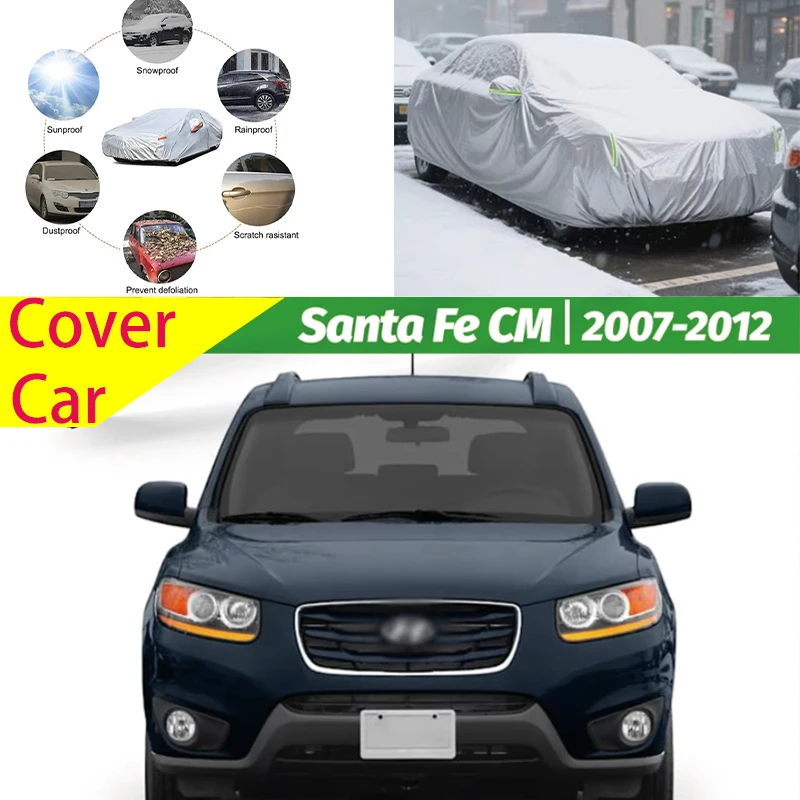 

For Hyundai Santa Fe CM 2007-2012 2008 Full Car Covers Outdoor Sun Anti UV Rain Snow Dust Protection Oxford Cloth Accessories