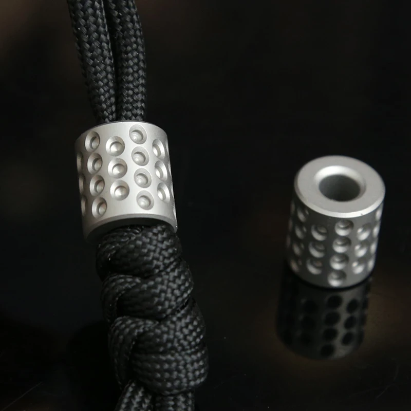 Cylinder Stainless Steel Knife Drop Pendant Adult Fidget Toy Paracord Rope Decompression Toys Edc Key Chain Flashlight Accessory