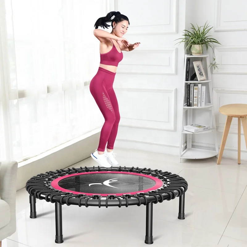 

Fitness Trampoline Silent Mini with Adjustable Handle Length Adults Kids Indoor GYM Bungee Rebounder Jump Trainer Workout 2025