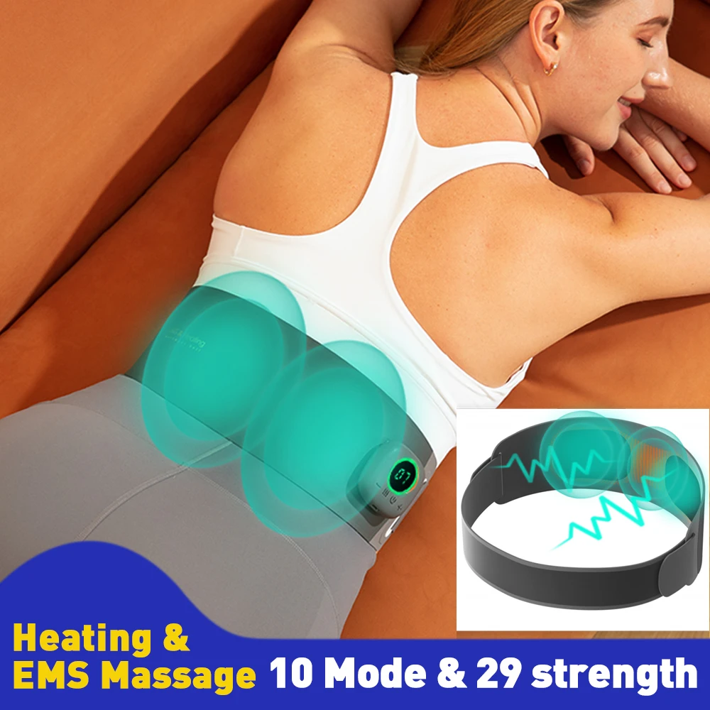 Heating EMS Abdominal Muscle Stimulator Trainer Abs Fitness Equipment Training Gear Muscles Electrostimulator Toner Massage