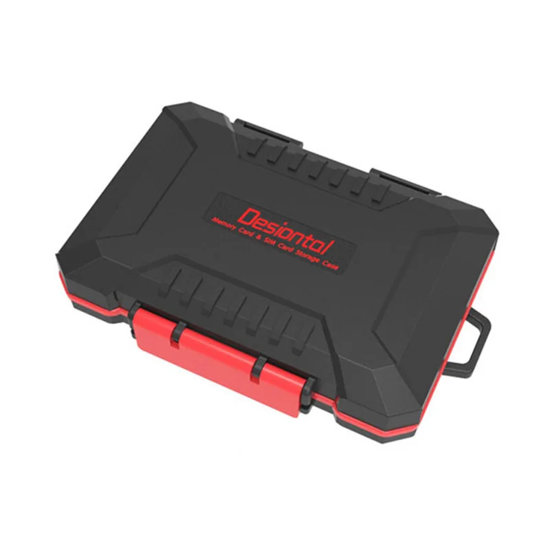 Desiontal E8 SD Card Holder, Waterproof Memory Card Storage Box, Shockproof with Environment ABS, Safe and Portable