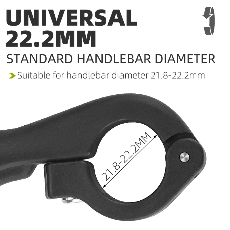 West bike-guidão de nylon para mountain bike, barra de luz, 22,2mm, design ergonômico, guidão auxiliar