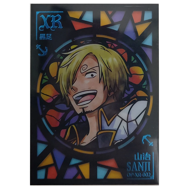 Anime ONE PIECE Rare XR Reflections Flash Cards Buggy Reiju Mihawk Rosinante Toys for boys Collectible Cards Birthday Gifts