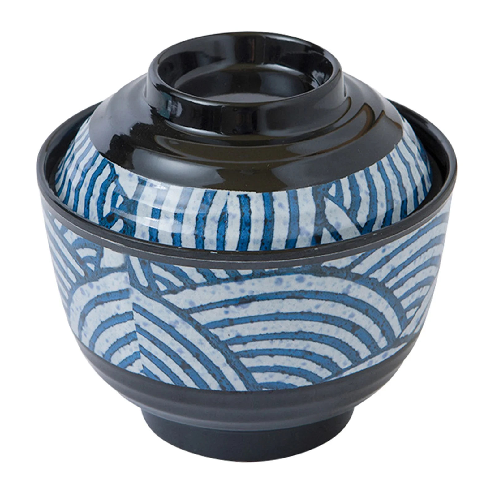 

Soup With Lid Melamine Imitation Porcelain Thick Heat Resistant Dustproof Easy Clean Kitchen Rice Japanese Style Miso Bowl Small