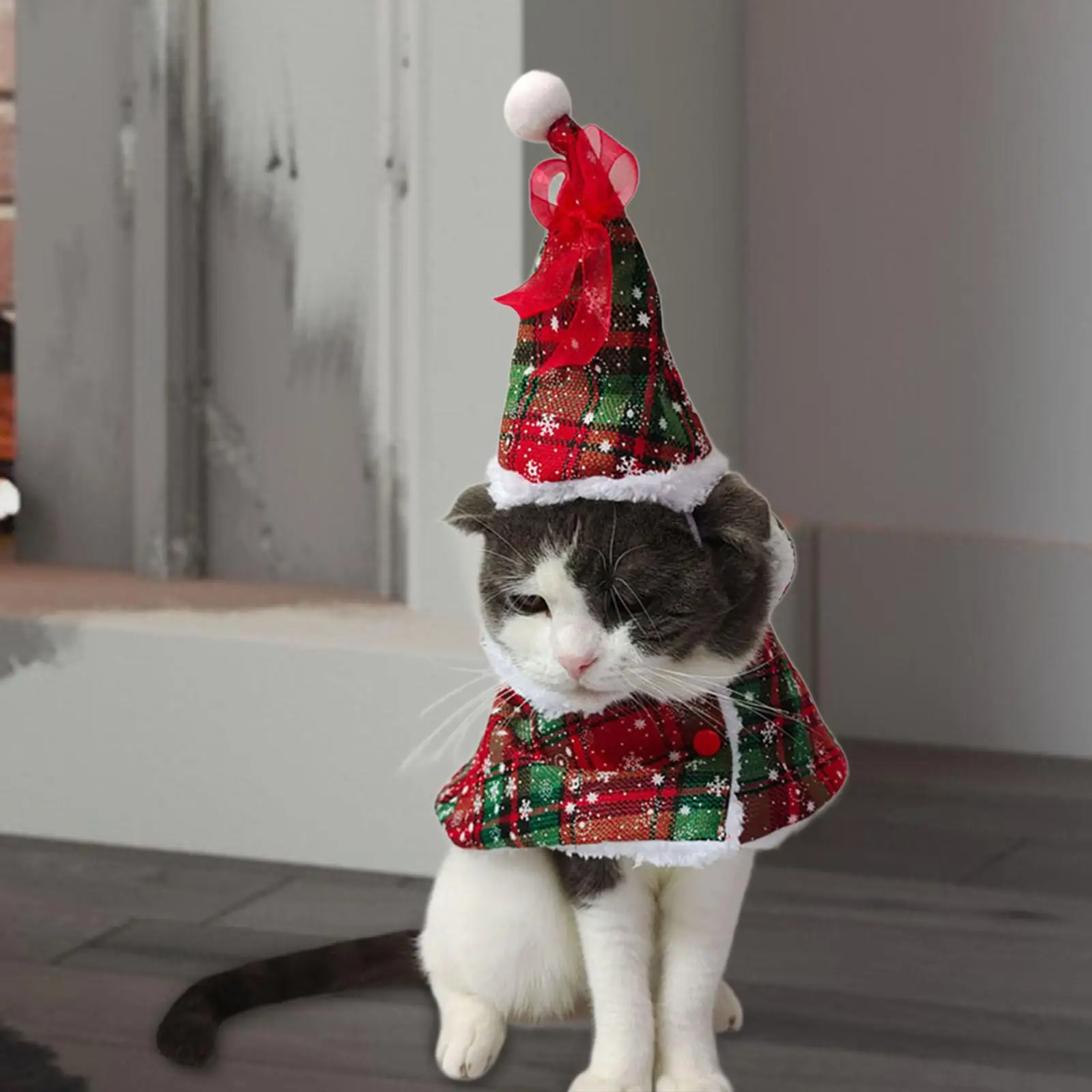 2 pezzi costume da mantello per cani e gatti con cappello vestiti per gattini mantello per animali domestici per cuccioli di cane di piccola taglia media festa cosplay