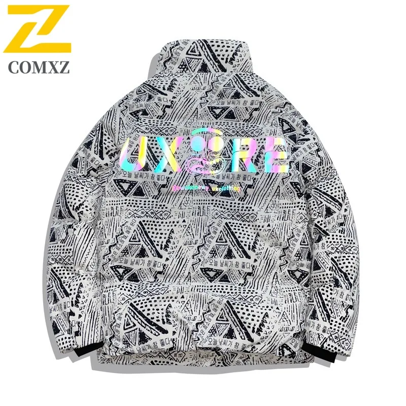 COMXZ Parker Coat New Winter High-End Warm Cold-Resistant Skiing Padded Jacket Urban Loose Trendy Korean Version Men's Clothing