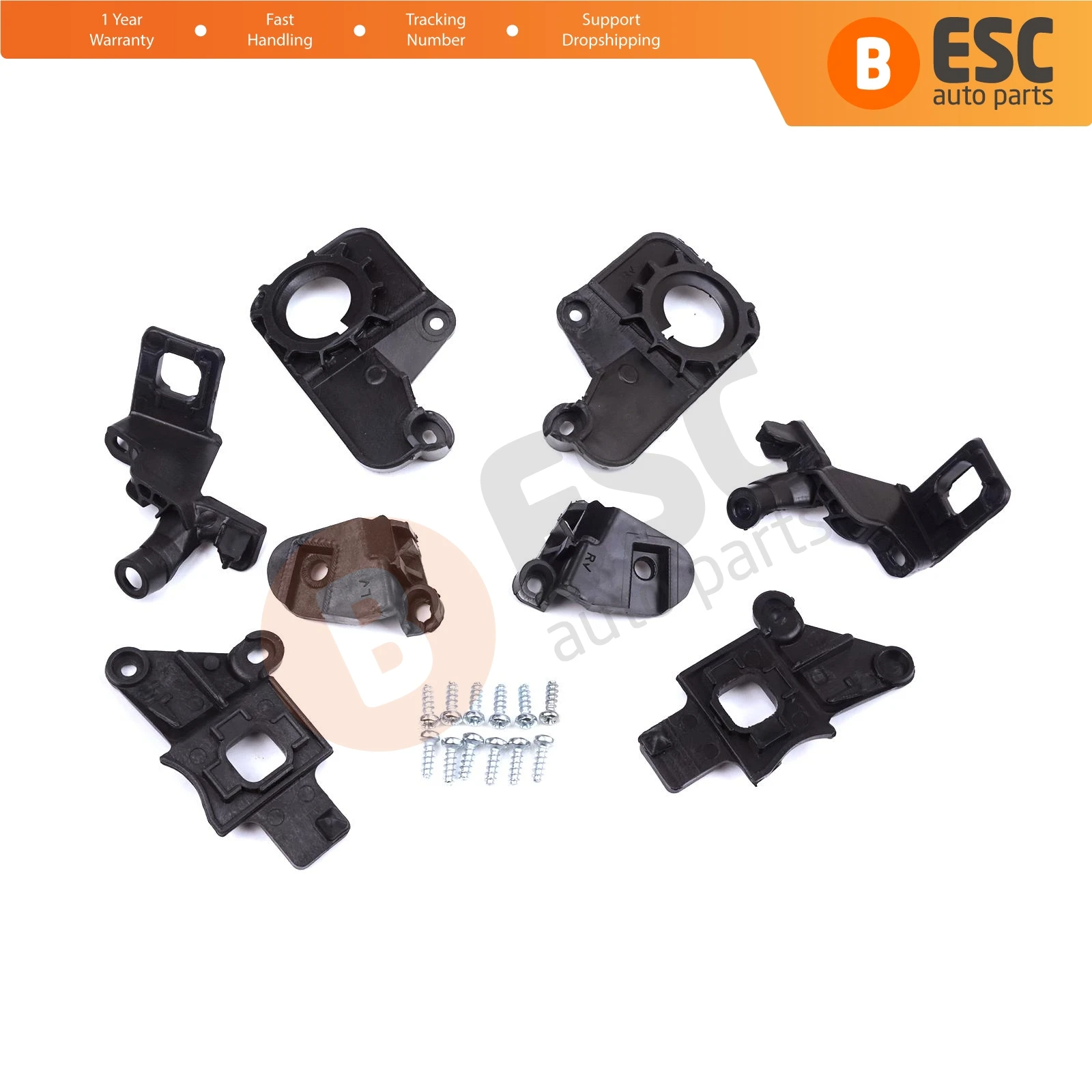 EHL576 Headlight Holder Mount Repair Bracket Tab Set Left Right Side for Citroen C5 MK2 MK3 RD TD RW X7 2008-2017 6212F0 6212F1