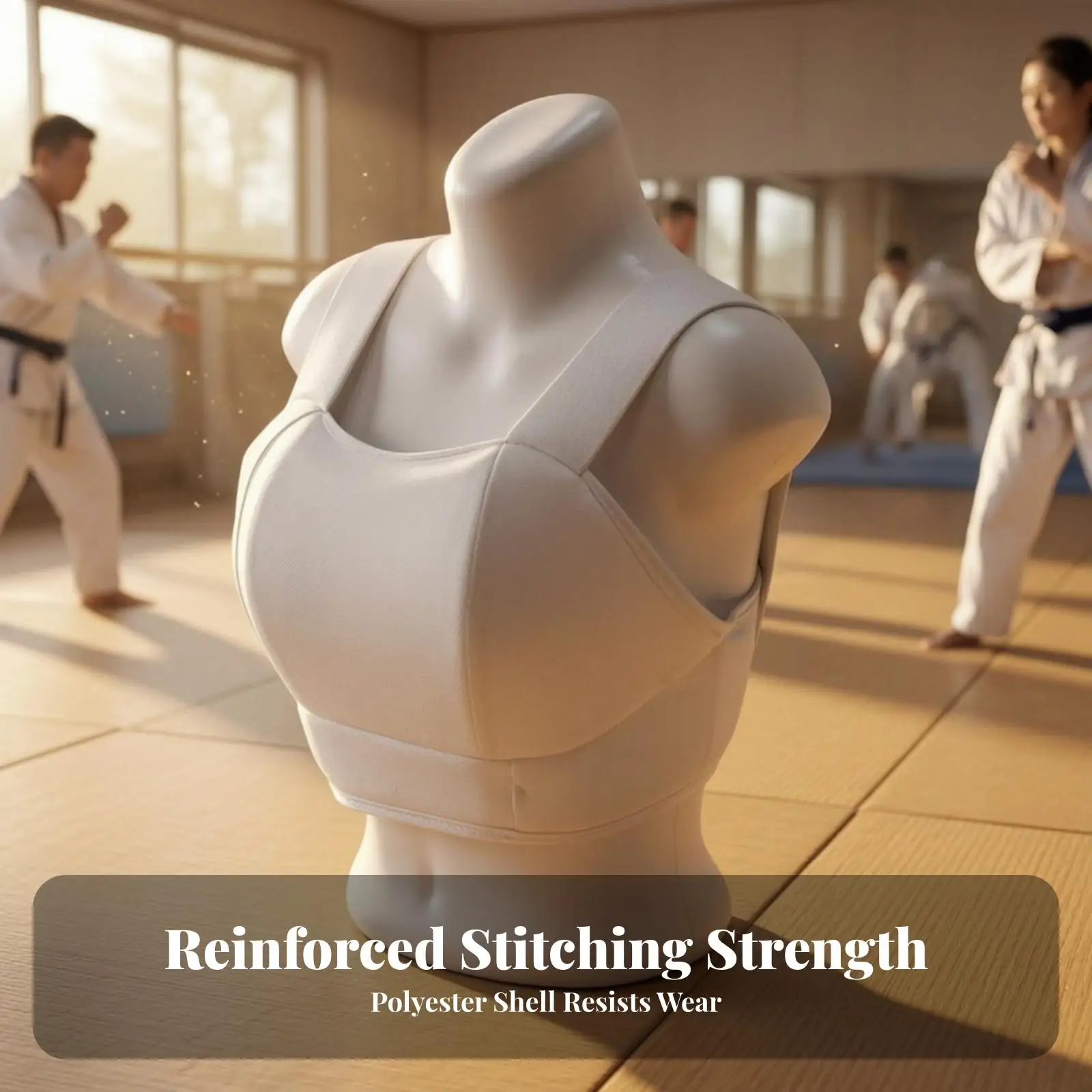 Women Karate Sparring Chest Guard Smooth Textile Cover Molded Contour for Maximum Mobility Fencing Chest Protection