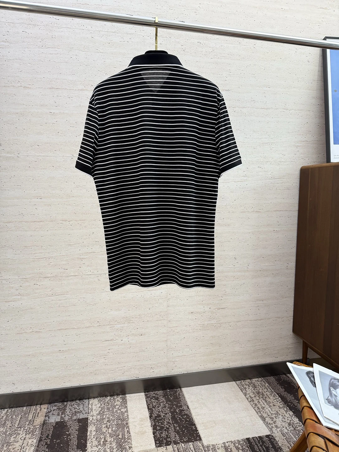 2025SS NEW stand-up collar T shirt Long staple Cotton sewing three-dimensional 3D plate making knitting casual 1895 OLD MOENY