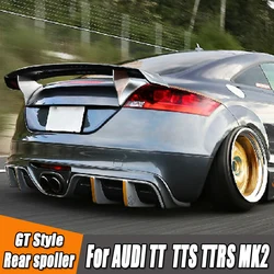 Warhead Speed Style Gloss Black Real Carbon Fiber Rear For AUDI TT TTS TTRS MK2 2008-2014 Car ROWEN Lngo Nork Styling Spoilers