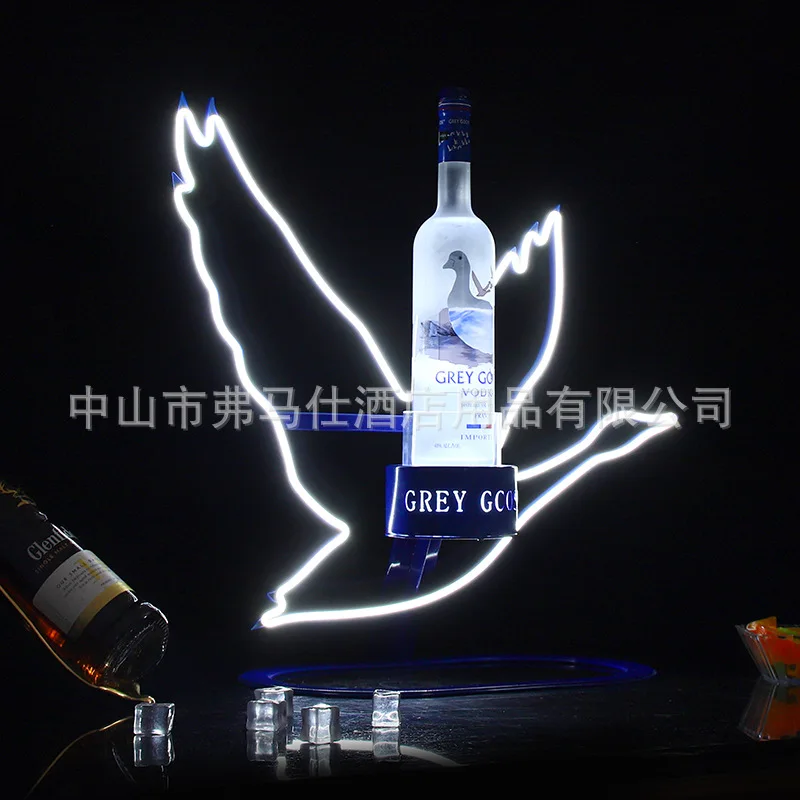 

Светящееся винное сиденье Baijiu KTV зарубежный красный стол, барный шкаф, поднос, светодиодная подставка Baijiu