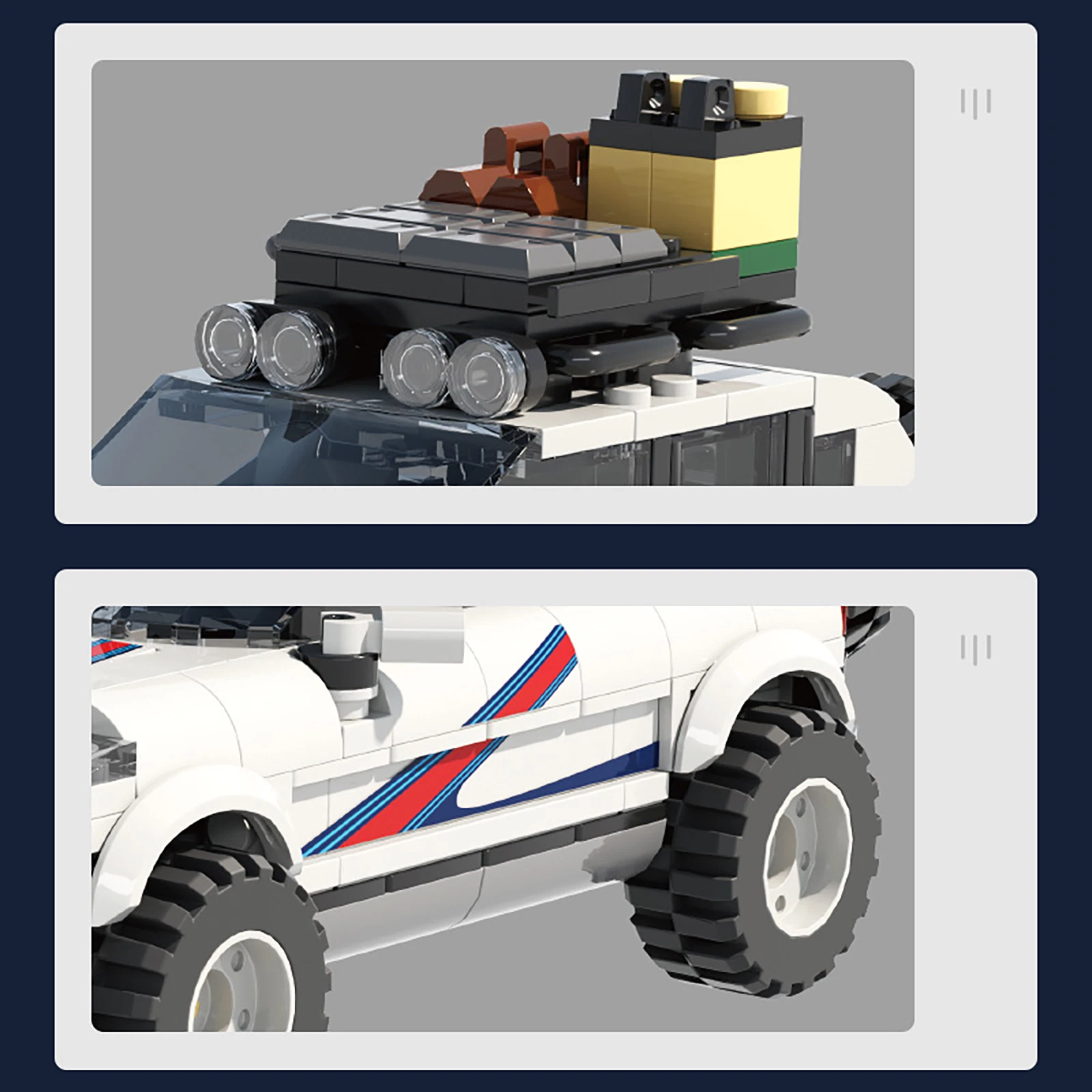 406PCS Off-Road Reisenden SUV Bausteine DIY Abenteuer Fahrzeug MOC Kreative Ziegel Set STEM Spielzeug Desktop Display für kind Erwachsene