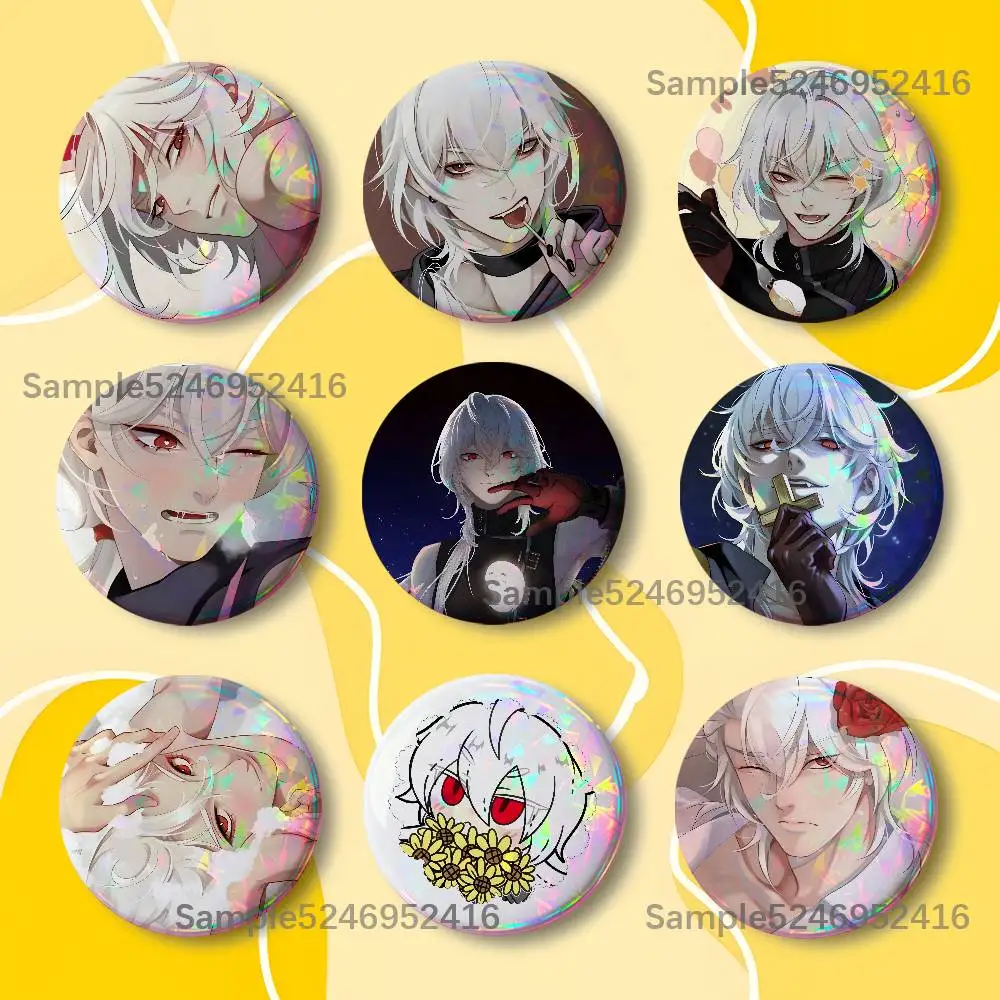 Casper A Date With D-Death Round Button Pins Badge Creative Brooches Backpack Clothes Decoration Fashion Cartoon Jewelry Gifts