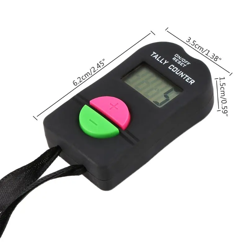 Tally Counter Electronic Manual Clicker with Lanyard Add Subtract Model For Runn Dropsale