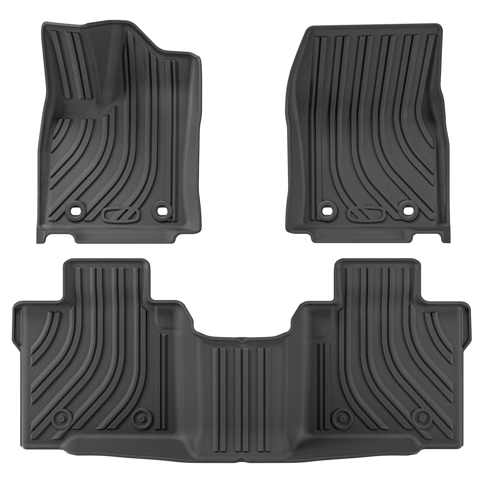 Fußmatten für Toyota Tundra 2022-2024 CrewMax Cab, Allwetter-Fußmatten, TPE 3D Fußmatte, Schwarz, Linkslenker – Detail 7