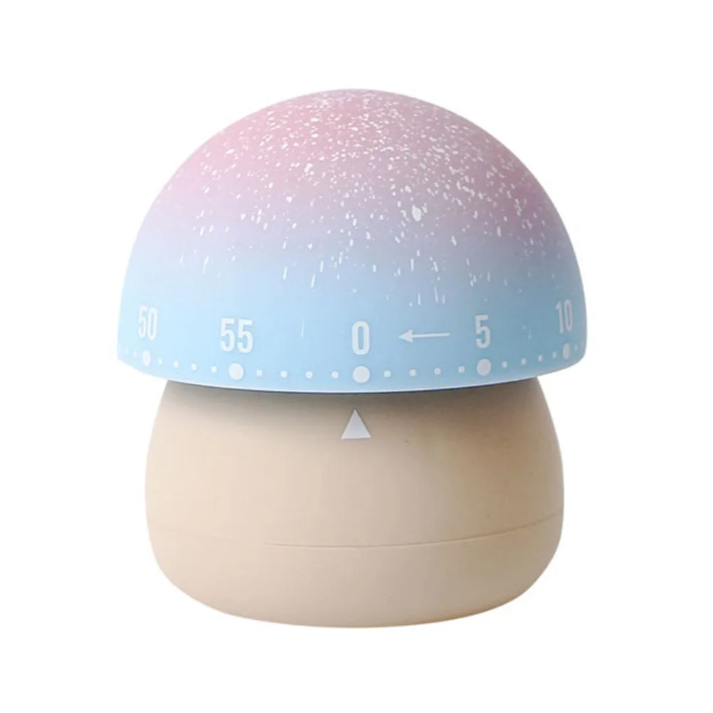 

1pcs Kitchen Timer Plastic Mechanical Cooking Timer Baking Time Reminder Mushroom Shape Countdown Gadget For Home Restaurant