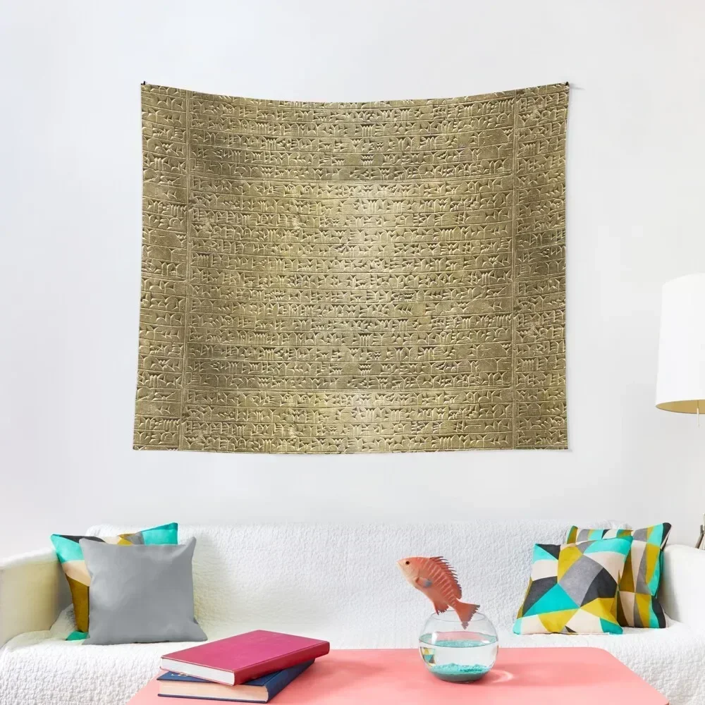 Assyrian Cuneiform Inscription Tapestry Room Decor Cute Room Aesthetic Decor Room Decoration Korean Style Tapestry